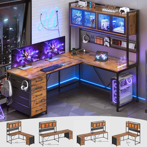 Back Panel Led Desk LED Desk | Sikaic