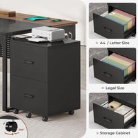 Sikaic Computer Desk 71 in Reversible L Shaped Executive Desk with Mobile File Cabinet and Power Outlets Walnut Brown Walnut Brown / Engineered Wood / Modern