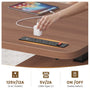 Sikaic Computer Desk L Shaped Electric Standing Desk with Storage Walnut Walnut / Engineered Wood / Modern