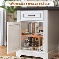 Sikaic Computer Desk 69 Inches L Shaped Computer Desk White White / Engineered Wood / Modern