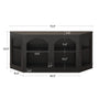 Sikaic Console Table 70.9" Farmhouse Arched Console Table with Shelves Black Black / Engineered Wood / Farmhouse