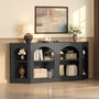 Sikaic Console Table 70.9" Farmhouse Arched Console Table with Shelves Black Black / Engineered Wood / Farmhouse