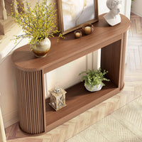 Sikaic Console Table Sikaic Fluted Console Table Brown Brown / Engineered Wood / Modern