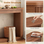 Sikaic Console Table Sikaic Fluted Console Table Brown Brown / Engineered Wood / Modern