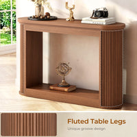 Sikaic Console Table Sikaic Fluted Console Table Brown Brown / Engineered Wood / Modern