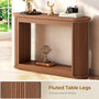 Sikaic Console Table Sikaic Fluted Console Table Brown Brown / Engineered Wood / Modern