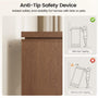 Sikaic Console Table Sikaic LED Console Table with 3-Color Light & Double-Tier Design  Walnut Brown / Engineered Wood / Modern