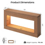 Sikaic Console Table Sikaic LED Console Table with 3-Color Light & Double-Tier Design  Walnut Brown / Engineered Wood / Modern