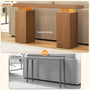 Sikaic Console Table Sikaic Modern Console Table with Built-in LED Lighting Walnut Finish for Entryway & Living Room Brown / Engineered Wood / Modern