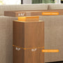 Sikaic Console Table Sikaic Modern Console Table with Built-in LED Lighting Walnut Finish for Entryway & Living Room Brown / Engineered Wood / Modern
