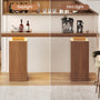 Sikaic Console Table Sikaic Modern Console Table with Built-in LED Lighting Walnut Finish for Entryway & Living Room Brown / Engineered Wood / Modern