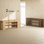 Sikaic Console Table 71.8 inch Extra Long Console Table with Built-In Outlets Natural Natural / Engineered Wood / Farmhouse