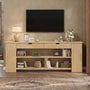 Sikaic Console Table 71.8 inch Extra Long Console Table with Built-In Outlets Natural Natural / Engineered Wood / Farmhouse