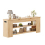 Sikaic Console Table 71.8 inch Extra Long Console Table with Built-In Outlets Natural Natural / Engineered Wood / Farmhouse