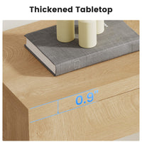 Sikaic Console Table 63 Inch Long Console Table with 2 Drawers Natural Wood Natural / Engineered Wood / Modern
