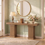 Sikaic Console Table Modern Farmhouse Console Table 63 Inch with Storage Cabinet Natural Natural / Mid-Century / Engineered Wood