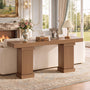 Sikaic Console Table Modern Farmhouse Console Table 63 Inch with Storage Cabinet Natural Natural / Mid-Century / Engineered Wood