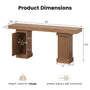 Sikaic Console Table Modern Farmhouse Console Table 63 Inch with Storage Cabinet Natural Natural / Mid-Century / Engineered Wood