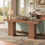 Sikaic Console Table Modern Farmhouse Console Table 63 Inch with Storage Cabinet Natural Natural / Mid-Century / Engineered Wood