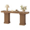 Sikaic Console Table Modern Farmhouse Console Table 63 Inch with Storage Cabinet Natural Natural / Mid-Century / Engineered Wood