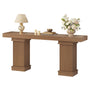 Sikaic Console Table Modern Farmhouse Console Table 63 Inch with Storage Cabinet Natural Natural / Mid-Century / Engineered Wood