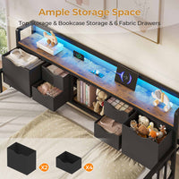 Sikaic Daybeds Twin Daybed with Trundle with Storage Headboard & Charging Station Black Black / Engineered Wood / Modern