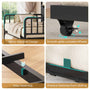 Sikaic Daybeds Twin Daybed with Trundle with Storage Headboard & Charging Station Black Black / Engineered Wood / Modern