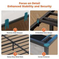 Sikaic Daybeds Full Size Daybed with Charging Station and LED Lights Black Black / Full / Modern