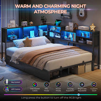 Sikaic Daybeds Full Size Daybed with Charging Station and LED Lights Black Black / Full / Modern