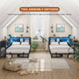 Sikaic Daybeds Twin Size LED Daybed with Storage Drawers and Bookcase Headboard Black Black / Twin / Modern