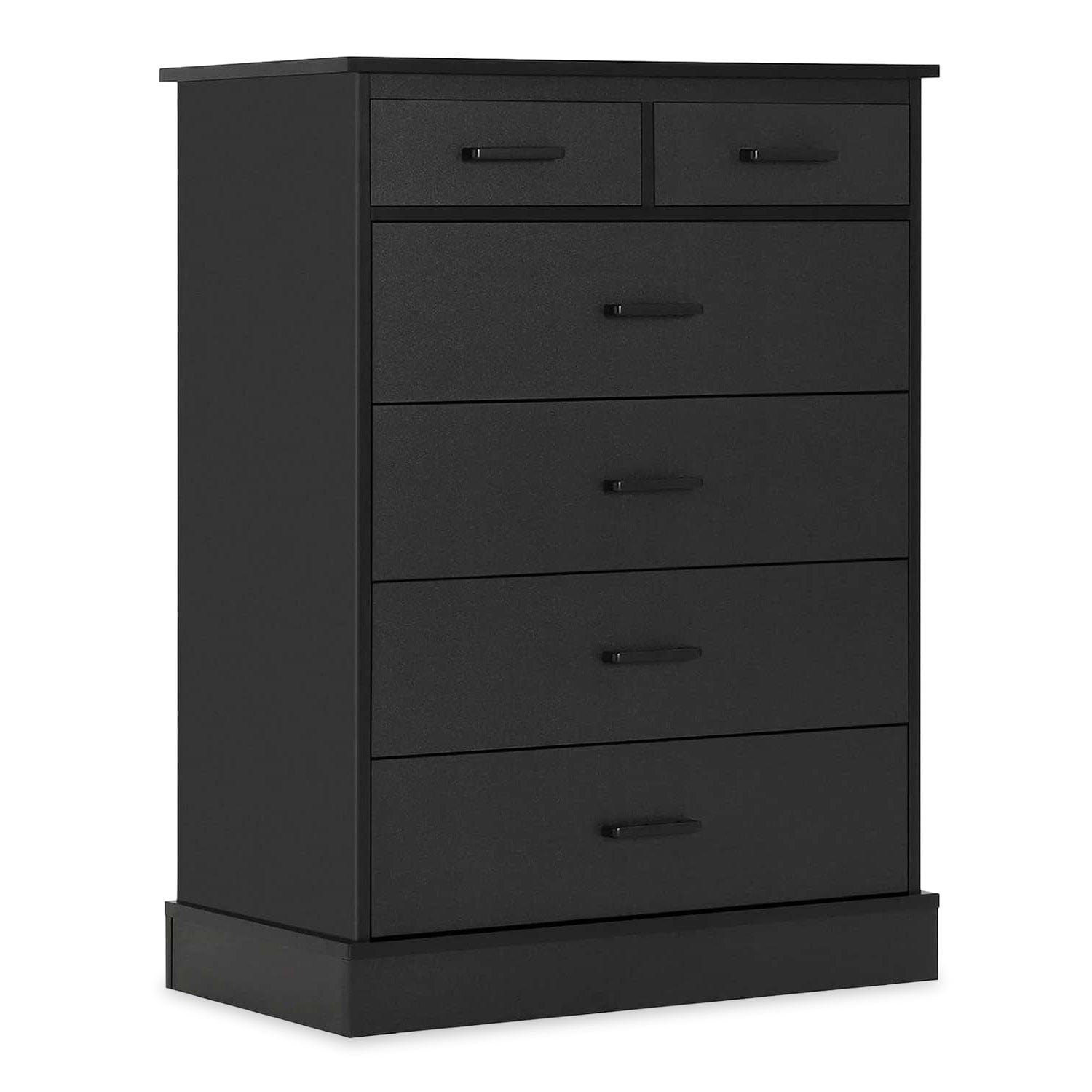 Sikaic Black Tall Dresser with 6 Storage Drawers and Sturdy Base Modern Chest of Drawers for Bedroom Sikaic Black Tall Dresser with 6 Storage Drawers and Sturdy Base Modern Chest of Drawers for Bedroom