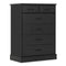 Sikaic Dresser 6 Drawers Dresser with Clothes Storage Organizer Black Black