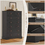Sikaic Dresser 51.4 inch Farmhouse 7-Drawer Dresser White Black / Engineered Wood / Farmhouse