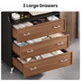Sikaic Dresser 49.5" Tall 5-Drawer Dresser with Anti-Tip Safety Black Black / Engineered Wood / Industrial