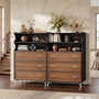 Sikaic Dresser 49.5" Tall 5-Drawer Dresser with Anti-Tip Safety Black Black / Engineered Wood / Industrial