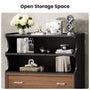 Sikaic Dresser 49.5" Tall 5-Drawer Dresser with Anti-Tip Safety Black Black / Engineered Wood / Industrial