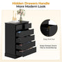 Sikaic Dresser 43.9 inch Tall 6-Drawer Dresser Black Black / Engineered Wood / Modern