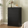 Sikaic Dresser 43.9 inch Tall 6-Drawer Dresser Black Black / Engineered Wood / Modern