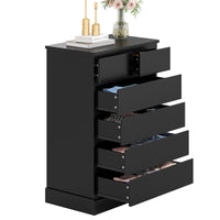 Sikaic Dresser 43.9 inch Tall 6-Drawer Dresser Black Black / Engineered Wood / Modern