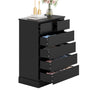 Sikaic Dresser 43.9 inch Tall 6-Drawer Dresser Black Black / Engineered Wood / Modern