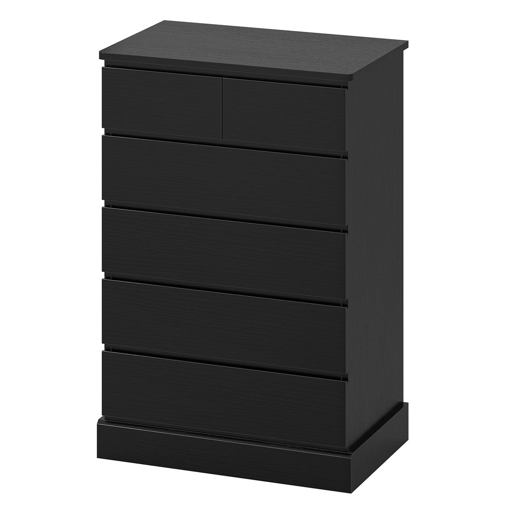 tall black 6 drawer dresser FOTOSOK Dresser, with Handleless Drawer Cabinet guaranteeing durability for long Lendon 6 Drawer Dresser, Black