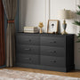 Sikaic Dresser 47.3 inch Wide 6-Drawer Double Dresser Black Black / Engineered Wood / Modern