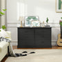 Sikaic Dresser 47.3 inch Wide 6-Drawer Double Dresser Black Black / Engineered Wood / Modern