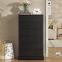 Sikaic Dresser 51.8 inch Tall 7-Drawer Dresser Black Black / Engineered Wood / Modern