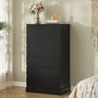 Sikaic Dresser 51.8 inch Tall 7-Drawer Dresser Black Black / Engineered Wood / Modern