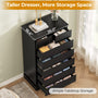 Sikaic Dresser 51.8 inch Tall 7-Drawer Dresser Black Black / Engineered Wood / Modern