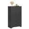 Sikaic Dresser 54.4 inch Tall 7-Drawer Dresser with Metal Handles Black Black / Engineered Wood / Modern