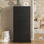 Sikaic Dresser 59.6 inch Tall 8-Drawer Dresser Black Black / Engineered Wood / Modern