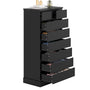Sikaic Dresser 59.6 inch Tall 8-Drawer Dresser Black Black / Engineered Wood / Modern