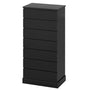 Sikaic Dresser 59.6 inch Tall 8-Drawer Dresser Black Black / Engineered Wood / Modern